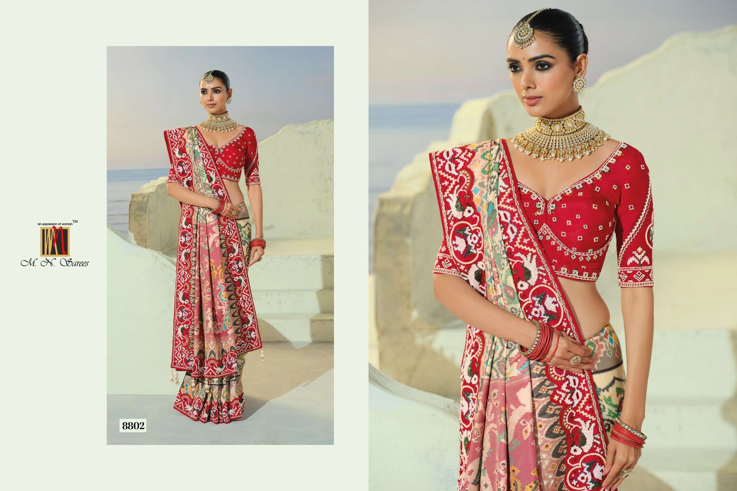 MN The Heritage Of Patola 8800 Series fancy fabric saree wholesale in surat